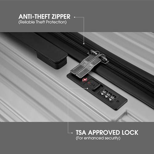 Image of Maleta Nova Cabin Trolley Bag | 55 cms, 8 Spinner Wheels | Lightweight Luggage,Expandable|TSA Lock | Trolley Bags for Travel | Suitcase for Travel | Bags for Travelling (Grey, Cabin-Small)