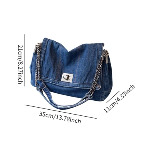 Denim Shoulder Bag for Women Casual Handbag for Outdoor Wedding Birthday Party4
