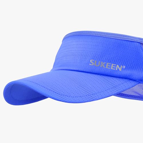 Image of Sukeen 2 Pack Sports Sun Visor Women Men Lightweight Packable Stretchy Visor Hat for Golf, Tennis, Running