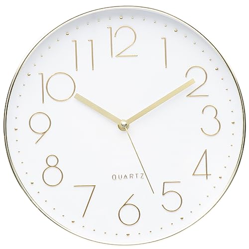 ACCSHINE Wanduhr Ohne TickgeräUsche Lautlos 30cm Quarz Batterie...