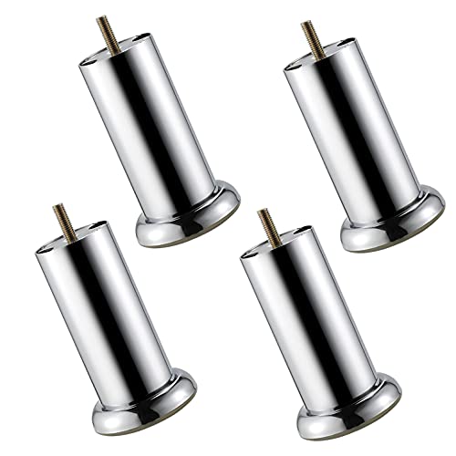 Pieds de meubles boulon M8 Feng Shui en fer épais chrome x4