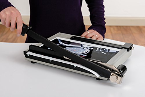 Dahle 12E Vantage Paper Trimmer, 12" Cut Length, 15 Sheet, Automatic Clamp, Adjustable Guide, Metal Base With 1/2" Gridlines, Guillotine Paper Cutter #TOP4