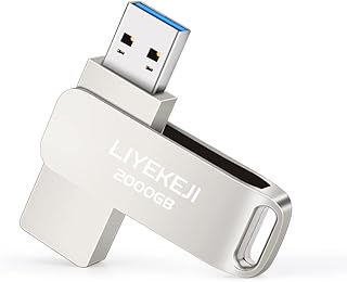 USB 3.0 Flash Drive,Pen Drive Memory Stick 2TB for PC/Laptop,High-Speed Data Storage Drive 2000gb Thumb Drive with Rotated Design (2000GB)