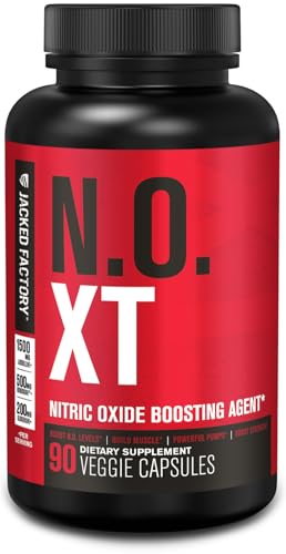 Jacked Factory N.O. XT Nitric Oxide Supplements for Men w/Nitrosigine L Arginine L Citrulline Supplement for Muscle Pumps & Vascularity - Pre Workout Nitric Oxide Booster & Muscle Builder - 90 Caps