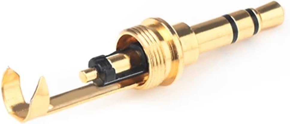 4 PCS Headset Plug Gold Plated 3.5 mm Audio Plug Jack Connector for 3.5mm Earphone Cable Adapter