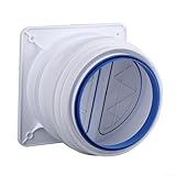 Bulevisiter Clapet anti-retour pour hotte de cuisine - 150-200 mm - Taille du conduit d'air - Accessoire de ventilation avec fermeture automatique pour éviter les refoulements - Contrôle efficace