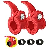 ZY-HUAN Barbell Clips 1 inch Barbell Clamps 0.9-1.18inch Quick Release Weight Clips for Bars Multi-Size Adjustable Olympic Barbell Clamps (All red 0.9-1.18inch)