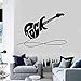 Calcomanías de pared de guitarra eléctrica instrumentos de rock pegatinas de vinilo para ventanas sala de música dormitorio de niños adolescentes decoración de interiores