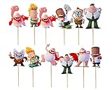24PC CAPT Captain Underpants Pants Party Cupcake Topper Cake Toppers Decoration Theme Birthday A2
