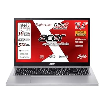 acer Notebook Extensa Intel Core i5-13420H 13Th Raptor Lake, 8Core, Display FullHD 15,6", RAM 16Gb DDR5 4800Mhz, SSD PCIe NVMe 512 Gb, Wi-Fi6, BT, 4 usb di cui 2 USB type-c, Win 11Pro Preconfigurato