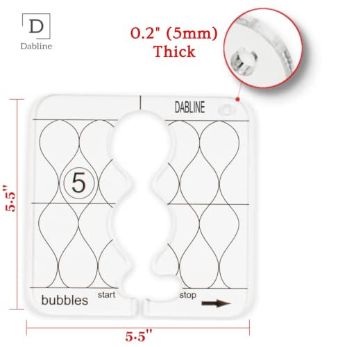 image for DABLINE Bubbles Free Motion Quilting Template Suitable for Machine Qui