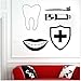 Wandsticker Oral Care Clinic Wandtattoo Dekorative Abziehbilder Für Das Büro Der Zahnklinik Zahnpflege Abnehmbares Vinylglas 44X42cm