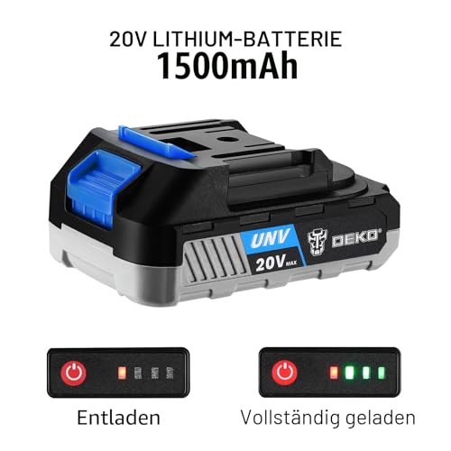 DEKOPRO 20V Akkuschrauber Set für Frauen mit Akku und Ladegerät - Schraubendreher Set blau 6