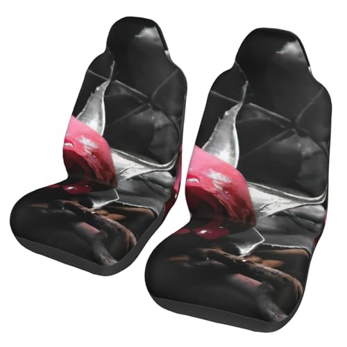 Fundas universales de rosas negras góticas para proteger los asientos de tu camión o SUV
