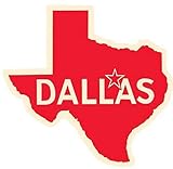 Dallas Texas Red Vintage Travel Decal Sticker Souvenir