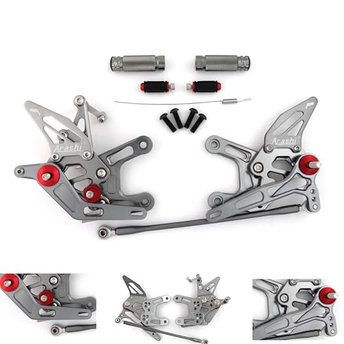 Repose-pieds réglables moto Ninja ZX10R 2011-2015 gris