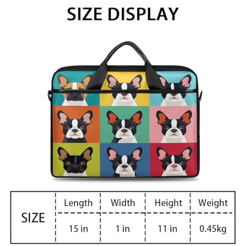 Bolso para laptop Boston Terrier 15 pulgadas miniatura 2