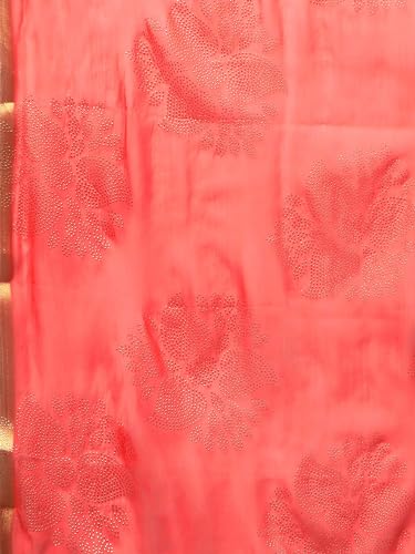 Image of AKHILAM Women's Chiffon Embellished Saree With Unstitched Blouse Piece(DOLY2604 SNK Parent)