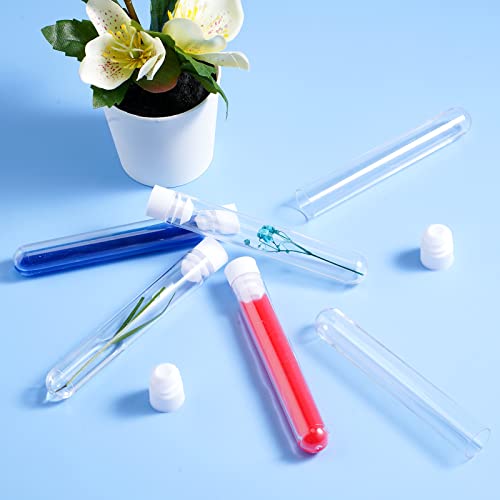 image for Flutesan 200 Pcs Clear Plastic Test Tubes 16 x 100 mm(10 ml) Test Tube