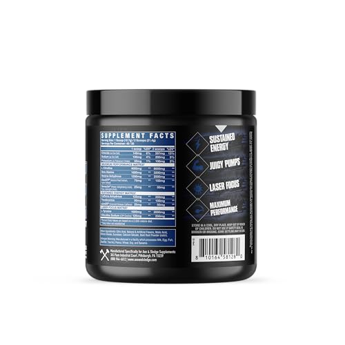Image of Axe & Sledge Intake All-in-One Pre-Workout | 300mg Caffeine | L-Citrulline, Beta Alanine, Betaine for Performance & Focus | Pre-Workout for Men & Women | 20 /40 Servings, Deadlifts & Gummy Bears