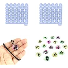 Silicone molds for Resin, 2 Peice Set Floral Resin Molds, Earrings, Necklaces, handicrafts Flower Design molds for DIY Jewelry Making, Pendant Casting Moulds with Rose, Lily, Peony Patterns