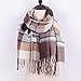 JN&LULU Women's Fashion Scarves, Winter Warm Lattice Large Scarf (Coffee Lattice)