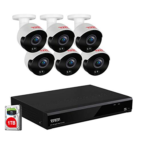 Tonon 5MP Super HD Außen Videoüberwachung System mit Huawei chipset 8CH H.265+ 8MP/4K DVR Recorder 4 * 2560x1920P Dome 5MP Überwachungskamera Set 2TB