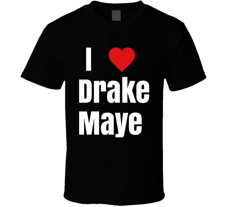 I Heart Love Drake Maye Football Fan T Shirt L Black