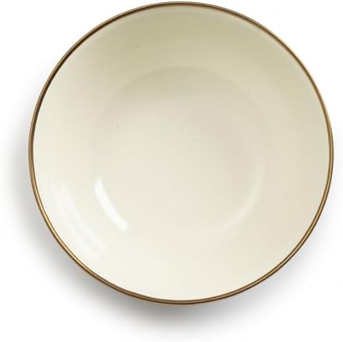 Vista 156 de Barebones Plato profundo esmaltado – Juego de 2 platos llanos – Juego de platos de acero inoxidable horneado acabado a mano – Juego de cocina