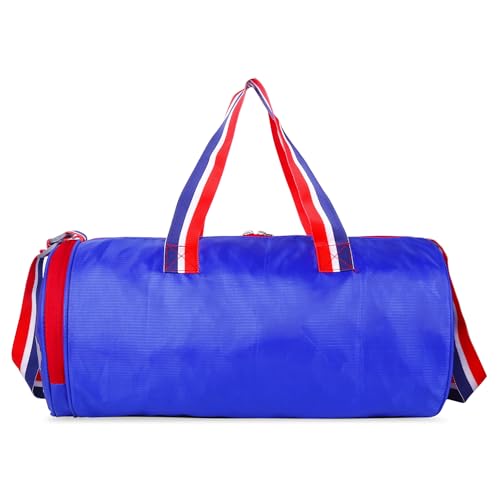 Image of Unisex Duffle Bag Gym Bag Workout Duffle Athletic Duffle Bag Gender-Neutral Gym Bag(Blue & Red)