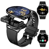 Smart Watch with Earbuds,2 in 1 TWS Smartwatches,1.43' Colorful AMOLED Display Smartwatch for Android iOS,Waterproof Fitness Tracker Long Time Standby (Black)