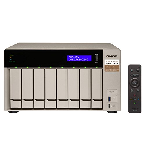 QNAP TVS-873 - NAS server - 8 bays - SATA 6Gb/s - RAID 0, 1, 5, 6, 10, JBOD, 5 hot spare, 6 hot spare, 10 hot spare, 1 hot spare