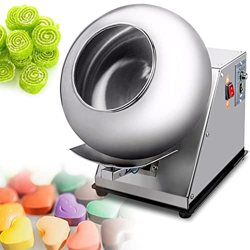 kubeier Automatic Tablet Coating Machine, Commercial Automatic Tablet Sugar Coating Machine, Sugar Coating Pan Table Top Small Commercial Mini Chocolate Panning Machine,220V