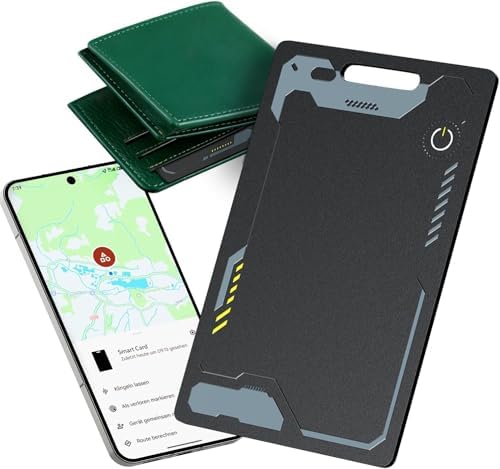 Android Wallet Tracker Karte, Ultradünn Tracking Card für Android kompatibel mit Google Find Hub, Wiederaufladbare IP68 Wasserdicht Bluetooth Smart Tracker Tag für Geldbörse, Koffe