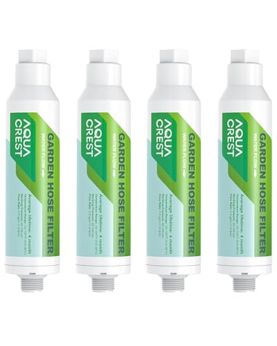 AQUA CREST Garden Hose Water Filter for Plants, Greatly Reduces Chlorine, Odor, Improve Plants...