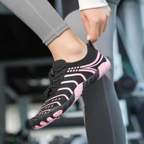 Image of Hike Barefoot Shoes Womens Men,Unisex Barefoot Water Shoes Breathable, Anti-Slip Hiking Footwear for Athletic Wide Toe Shoe Footwear for Hiking, Walking, Running, Yoga, and Water Sports