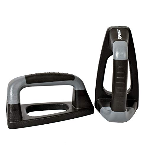 xpeed Plastic Push-Up Bar, 4-inch Height Black & Gray