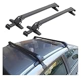 ATACDVDYEU Portaequipajes Coche Portaequipajes Universal para Techo De Coche Color Negro con Cerradura 2 Unidades(D-Pole 100cm-110cm)