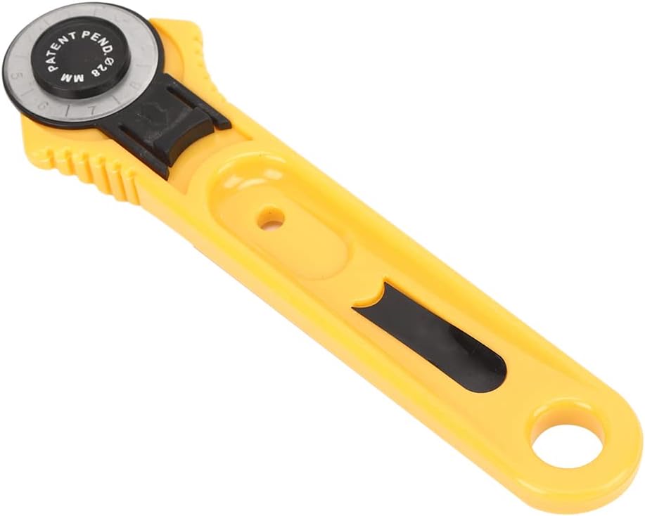 Fabric Cutter Rotation Cutter High Efficiency DIY Craft Hand Cutting Tool for Leather Paper Fabric Cutting in Offices Schools Workshops 45mm (JD-1572/Jiuyang cloth cutting knife 28mm)