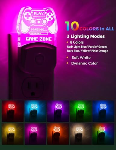 Image of L LOHAS LED Night Light For Kids, Gamepad Shape Night Lights Plug into Wall