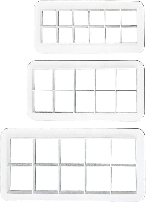 Amazon.com: 3Pcs White Square Cookie Cutter Set - Geometric Baking ...