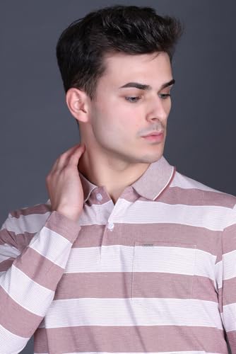 Image of Full Sleeve Polo T Shirt for Men Cotton with Pocket and Collar - Regular Fit Tshirt