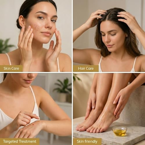 Image of AROMATICO Cold Pressed Neem Oil for Hair, Scalp & Skin - Neem Hair Oil for Dandruff, Scalp Care & Hair Growth | Natural Plant Care Oil | 100ml
