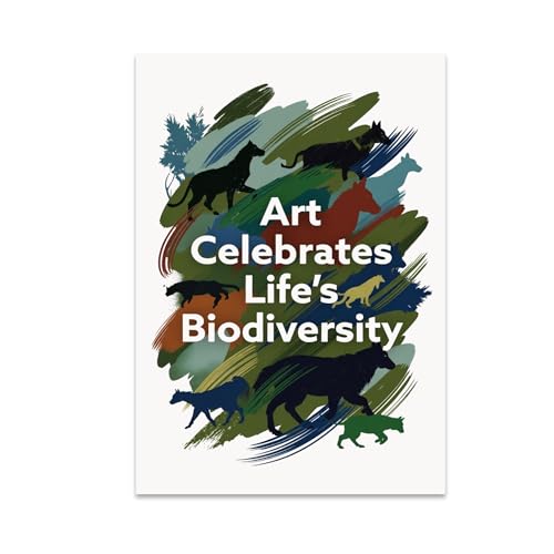 Eco-Conscious Wall Art Poster Print - Vibrant Biodiversity Design -