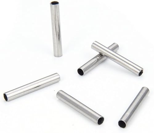 Miniatura 6 de Adabele SJF27-4 - 200 cuentas sueltas de acero inoxidable de grado 304 de 0.197 in (0.2 pulgadas) de largo