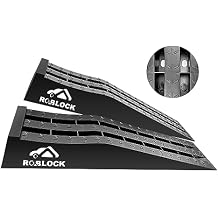 ROBLOCK Heavy Duty Car Ramps for Oil Changes and Jack Support, Portable Low Profile Car Ramps for High Lift, Vehicle Ramps for Garage, 31.5x8.1x4.9, G.V.W 10000 LBS, 2 Packs