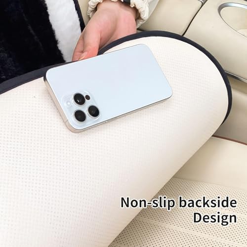 Image of Cute Plush Car Seat Cover Full Set for Cars, Trucks, Suvs, and Vans; Car Chair Cover and Car Accessories for Women, Including Car Seat Cushions,11-Piece Set