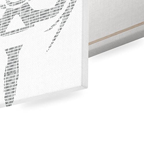 Art Numérique Visage Anonymous Code Binaire Toile Imprimée HD