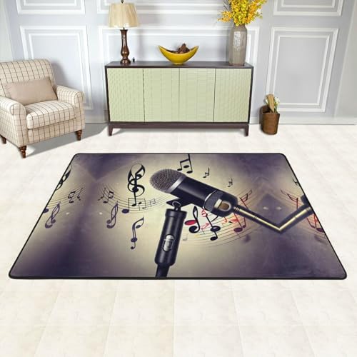 Tapis microphone notes de musique pour isoler du sol froid et décorer