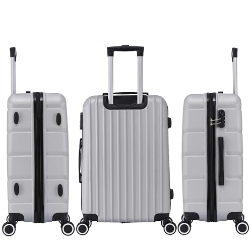 TROLLEY ADC - Maleta de Viaje Grande 75x46x28 cm - Rígida y Espaciosa - 4 Kg - 94 litros - 4 Ruedas Dobles Silenciosas - Manejable, Práctica e Impermeable - Colección Corner - Gris Plata - imagen 2